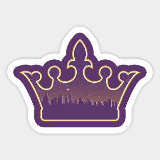 Los angeles kings City Skyline Purple Sticker